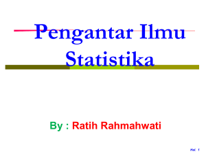 Matrikulasi Pengantar Ilmu Statistik