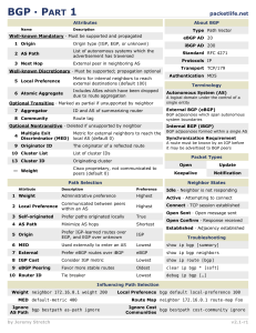 BGP Cheat Sheet: Attributes, Path Selection, Troubleshooting