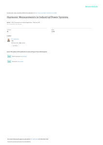 Harmonic Measurements in Industrial Power Systems