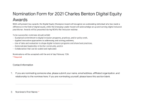 2021 Charles Benton Digital Equity Awards - Google Forms
