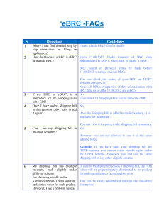 eBRC FAQs: Guidelines for Exporters