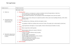 Legal System: Concepts, Courts & Parliament