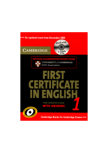 Cambridge First Certificate 1