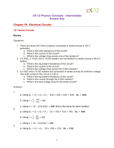 Phys Int CC Ch 19 - Electrical Circuits - Answers PDF