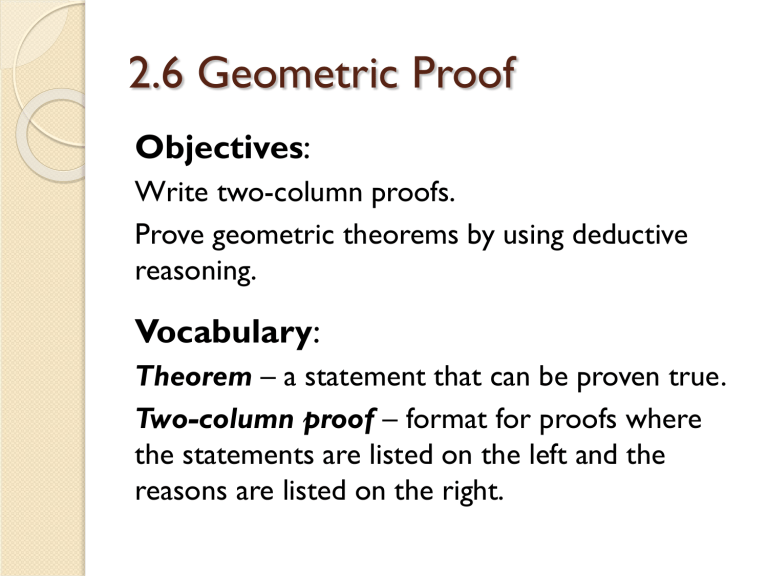 2 6 Geometric Proof