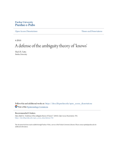 A defense of the ambiguity theory of knows