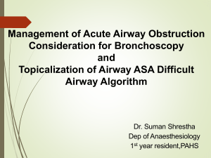 management of acute airway obstruction