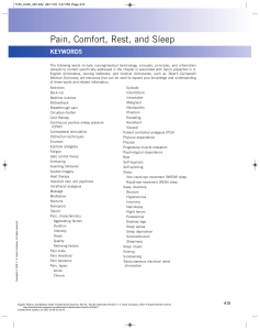 Pain comfort rest and sleep NCLEX Questions
