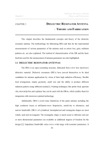 Dielectric Resonator Antenna Theory & Fabrication