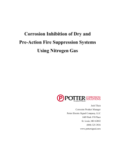 Corrosion Inhibition of Dry and Pre Action Fire Suppression Systems