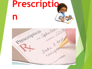 Prescription Writing Slideshare