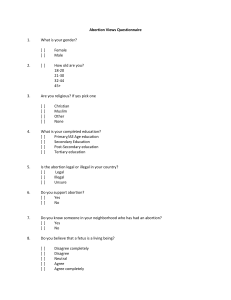 Abortion Questionnaire