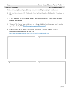 RESEARCH SKILLS PRACTICE PACKET