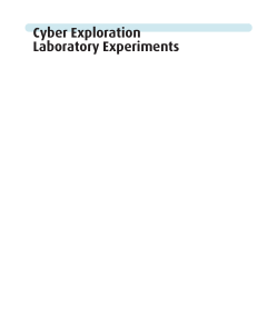 Cyber Exploration Laboratory Experiments