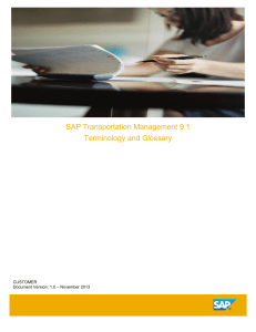 Terminology and Glossary for SAP TM 91E