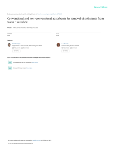 Conventional and non-conventional adsorbents