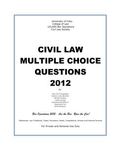 Civil Law MCQ