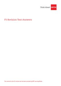 F5 Revision Test Answers