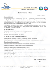 Environmental policy