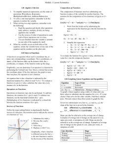 Algebra 2 Module 1 Review