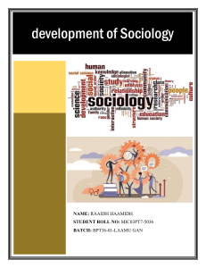 Development of Sociology