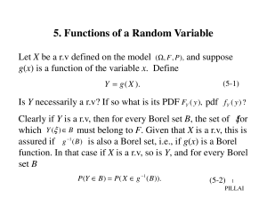 Functions of Random Variables