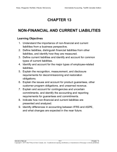 ch13 - Nonfinancial and current liabilities