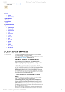 BCG Matrix Formulas - THE Marketing Study Guide