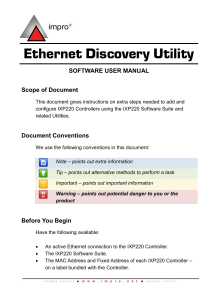 IXP220 Ethernet Discovery Utilityguide