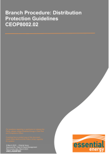 CEOP800202 Branch Procedure - Distribution Protection Guidelines