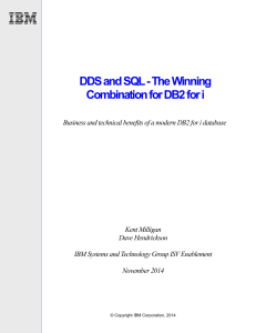 dds and sql the winning combination for db2 for i