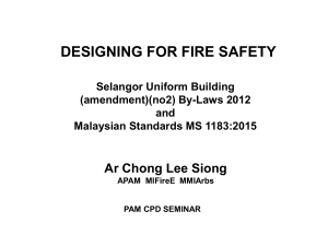 DESIGNING FOR FIRE SAFETY