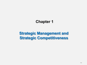 Chapter 1 Strategic Management and Strat
