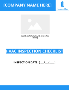 Gated Content 052519  KWA 17.1 Sample HVAC Inspection Checklist