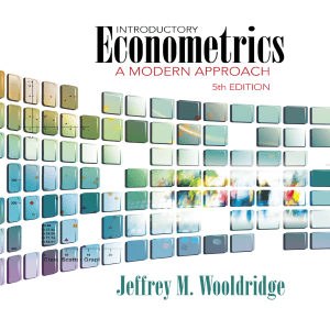 Jeffrey M. Wooldridge Introductory Econometrics A Modern Approach  2012