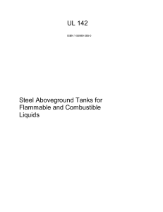 Steel Aboveground Tanks for Flammable an