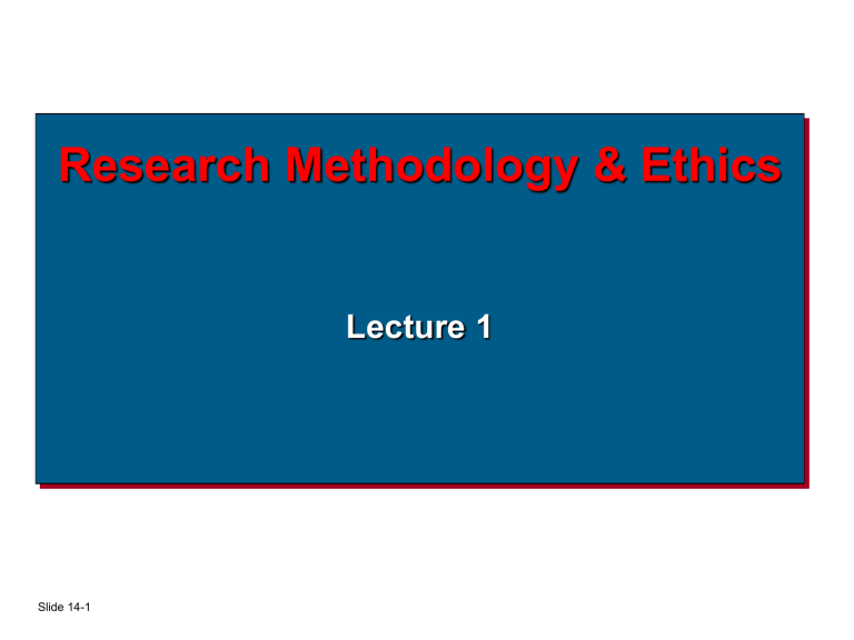 advanced research methodology chapter 1 ppt