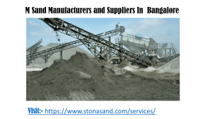 M sand Manufacturers and suppliers In Bangalore