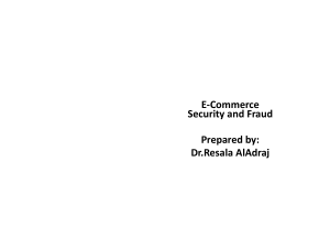 Topic 7 Security of E-Commerce