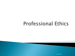 Professional Ethics (1)