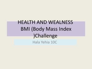 HEALTH AND WEALNESS (HALA YEHIA) 10C week1,week2,week3,week 4,week 5 conclusion