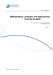 MAA Formula Booklet