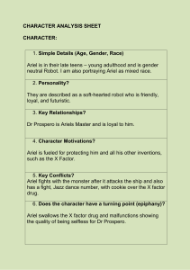 CHARACTER ANALYSIS - Task Sheet