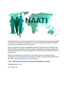 naati credentialed community language test