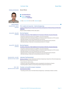 Bassel Diban - Electrical Engineering CV