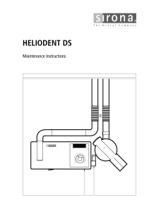 HELIODENT DS Maintenance Instructions