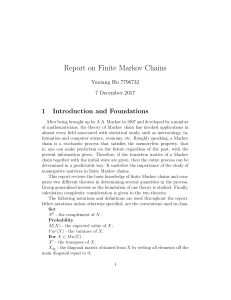 Markov Chain Report