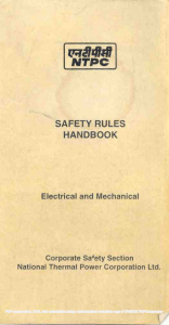 NTPC Electrical Mechanical Safety Rules