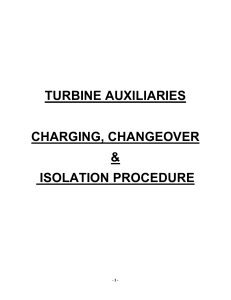 Turbine Auxiliaries Operating Procedure