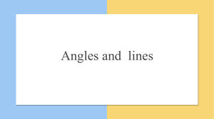 Angles and lines
